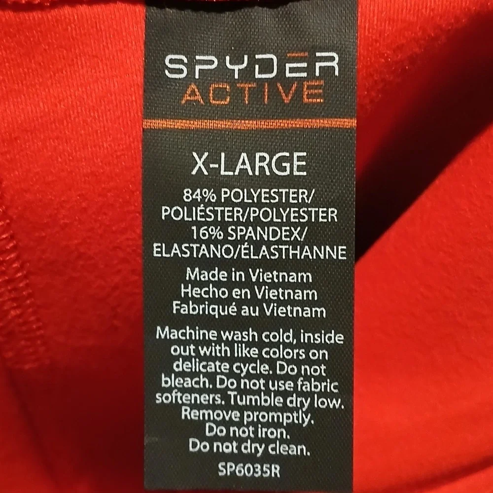 Spyder‎ Active Women's Performance High Rise Red Legging Zipper Pockets Size XL